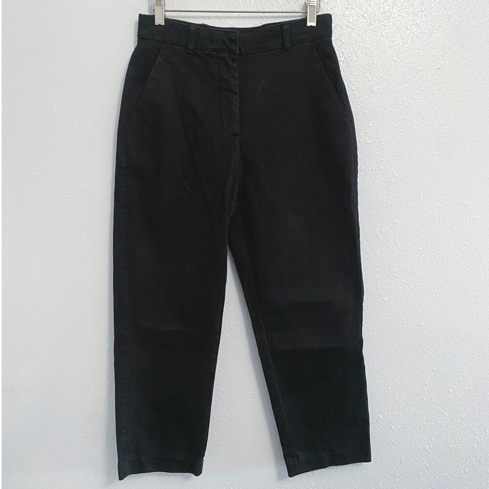 Babaton Cotton Twill Pant The Group Black Cropped Women Size 4 Minimal Casual